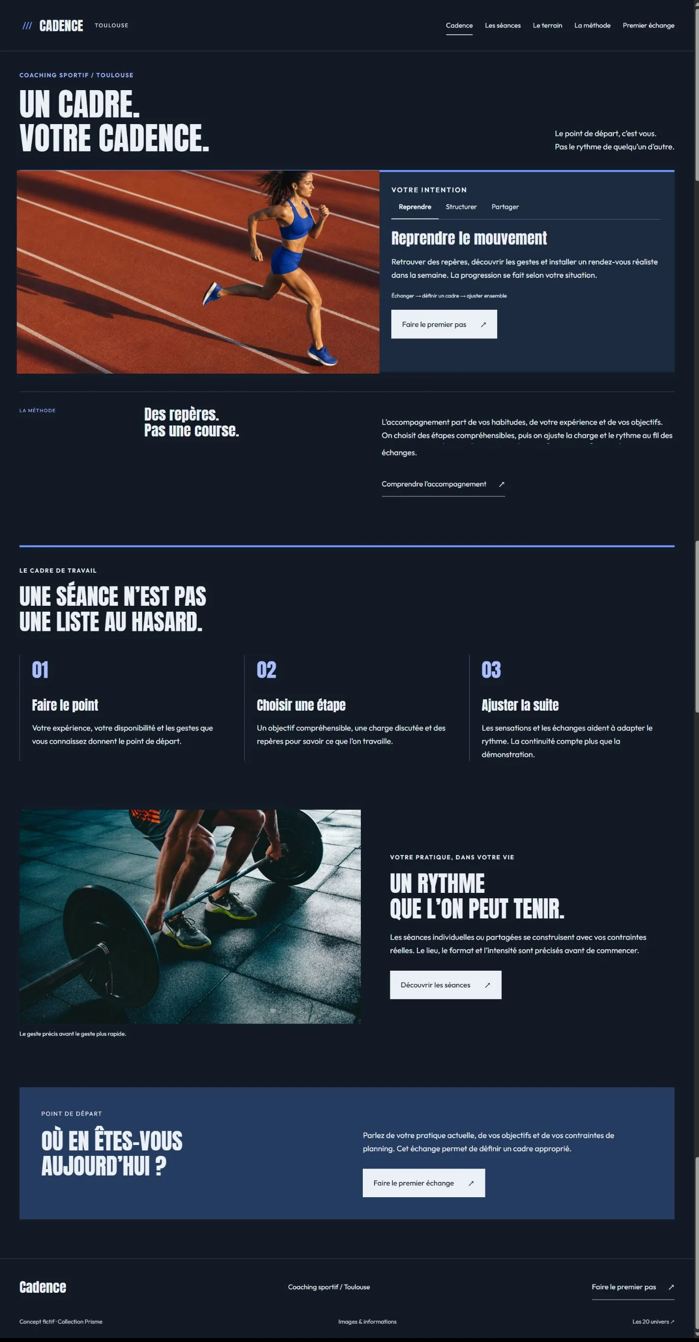 Aperçu du site Cadence