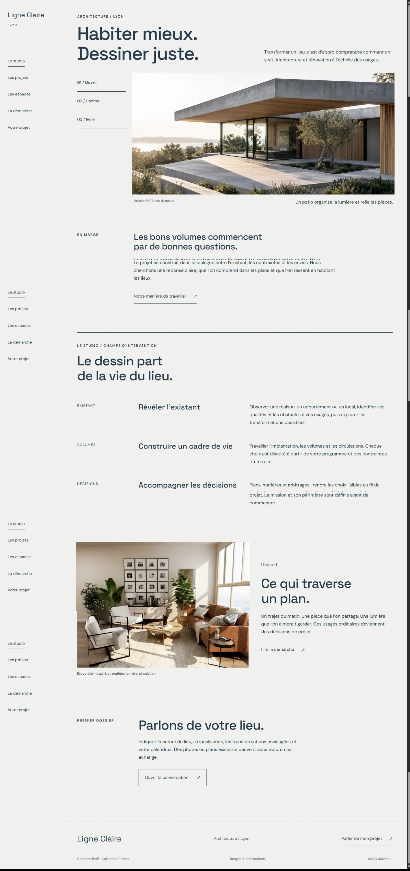 Aperçu du site Ligne Claire