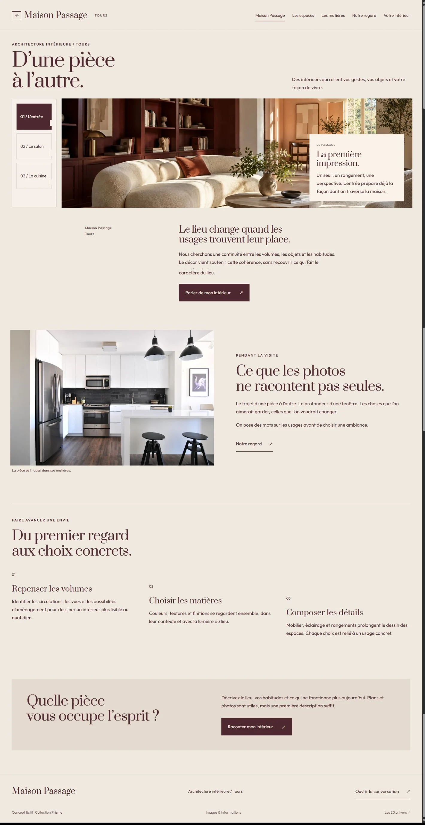 Aperçu du site Maison Passage