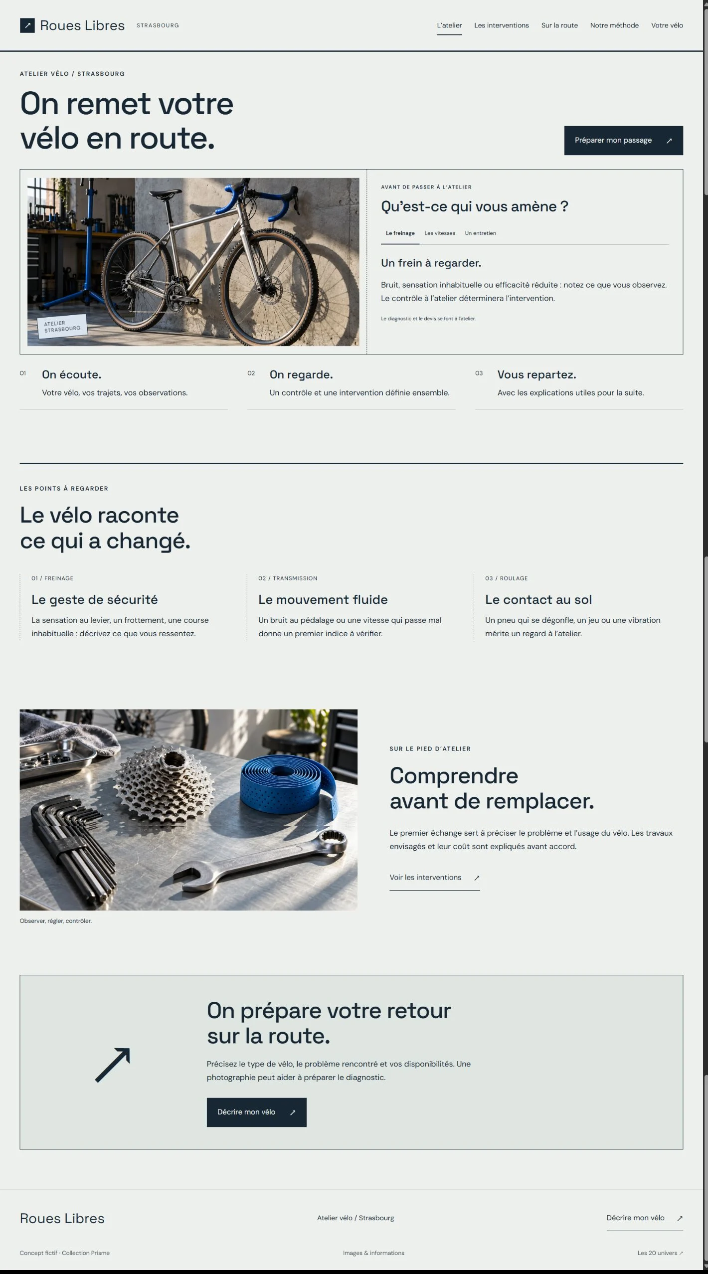 Aperçu du site Roues Libres