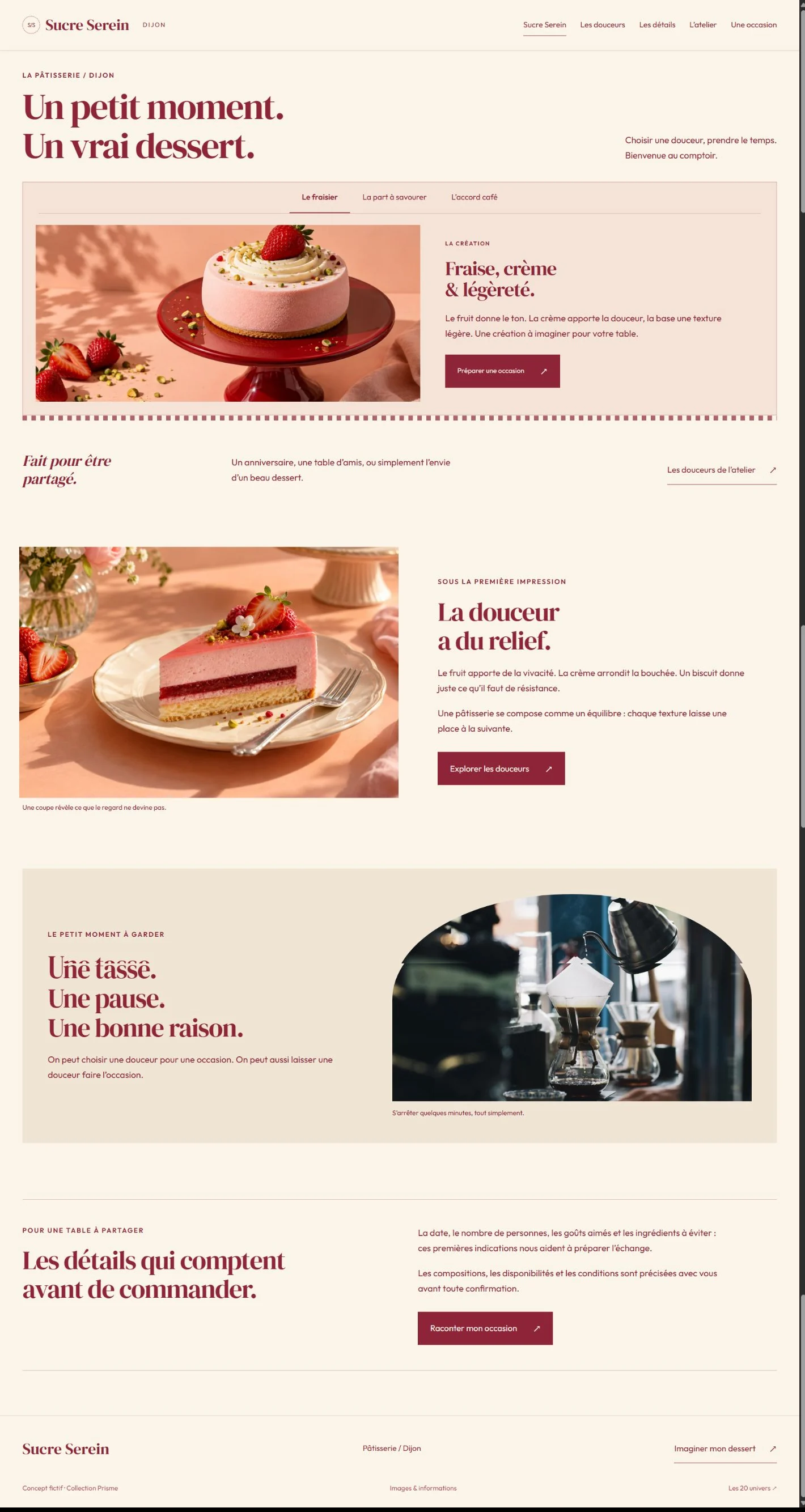 Aperçu du site Sucre Serein